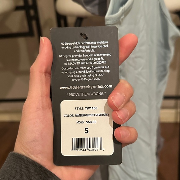 2 PACK! Light Blue Racerback Tank Top - Picture 3 of 5